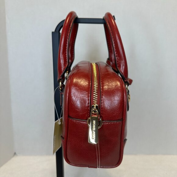 🔥 Michael Kors Thompson Distressed Cherry Red Convertible Satchel (NWT)🔥 - Picture 3 of 6